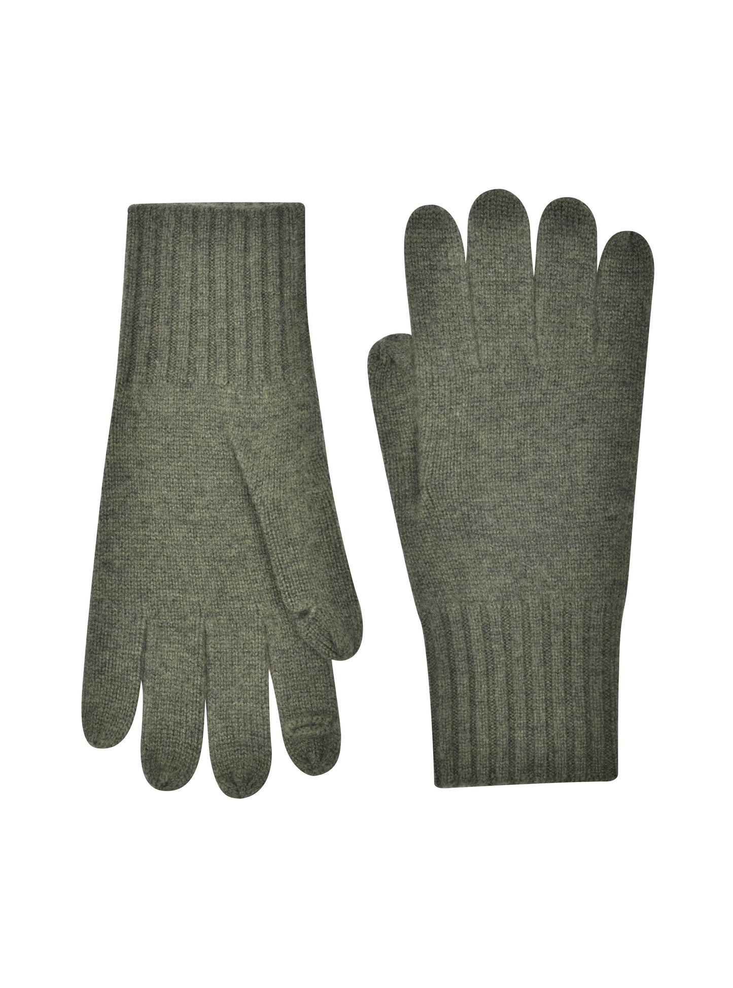womens olive cashmere blend wrist length glove