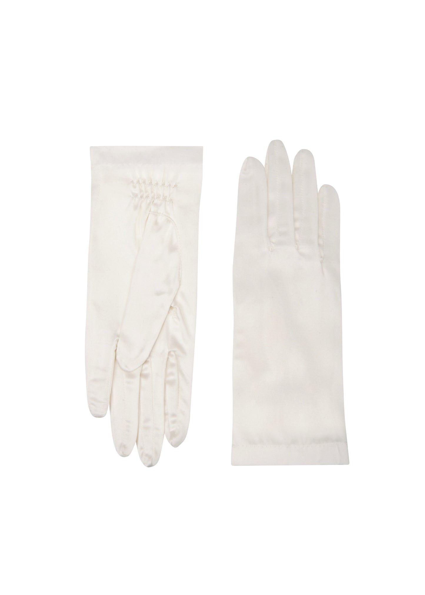 womens diamond silk wrist length glove