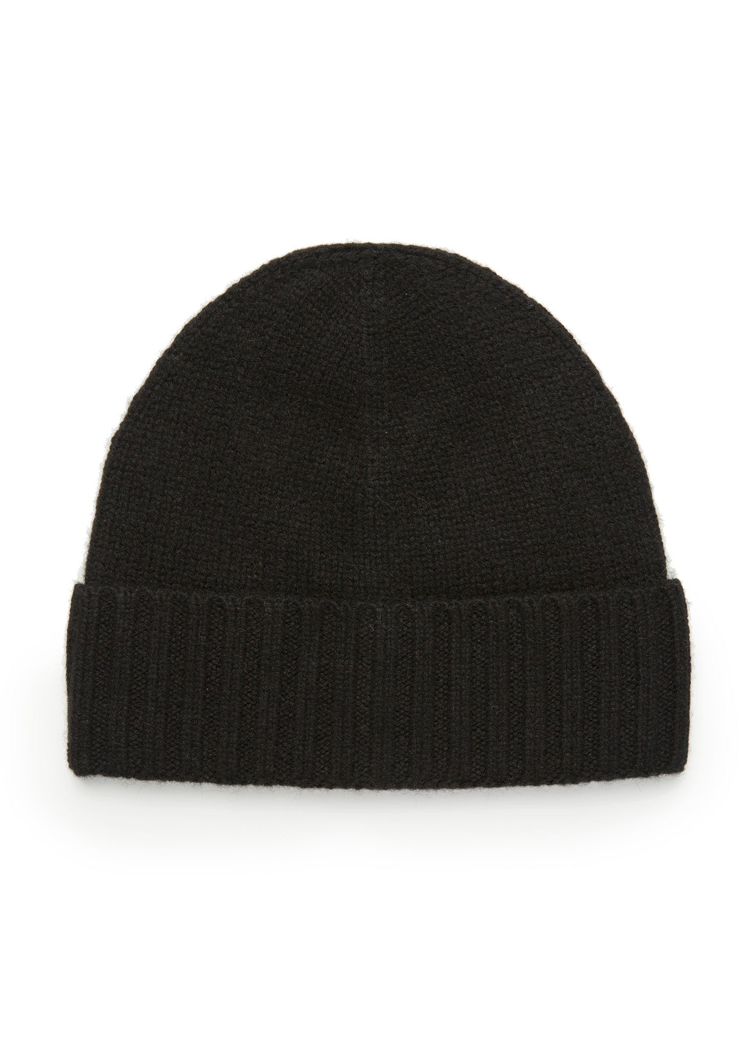 womens black cashmere beanie hat