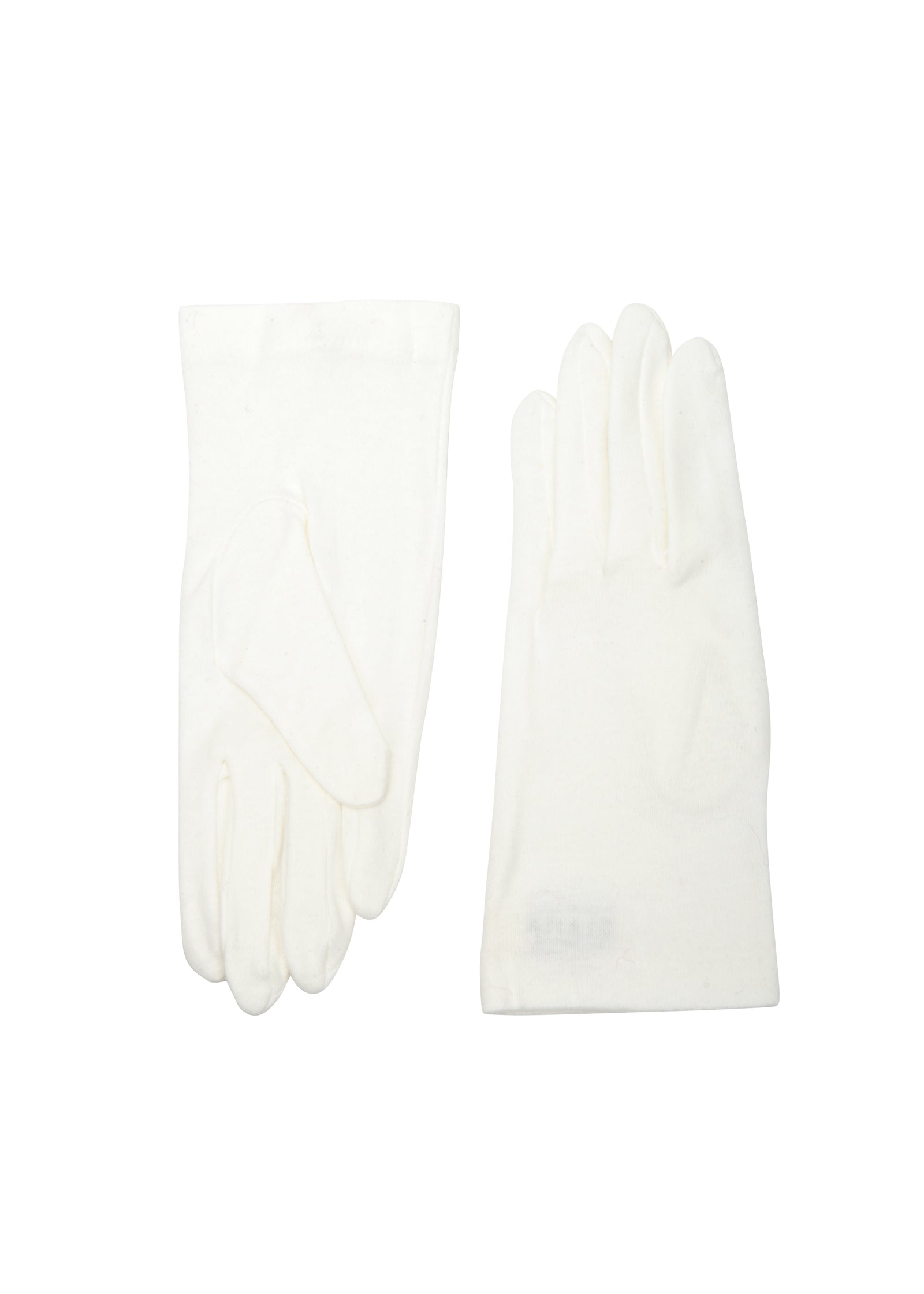 womens white cotton wrist length glove