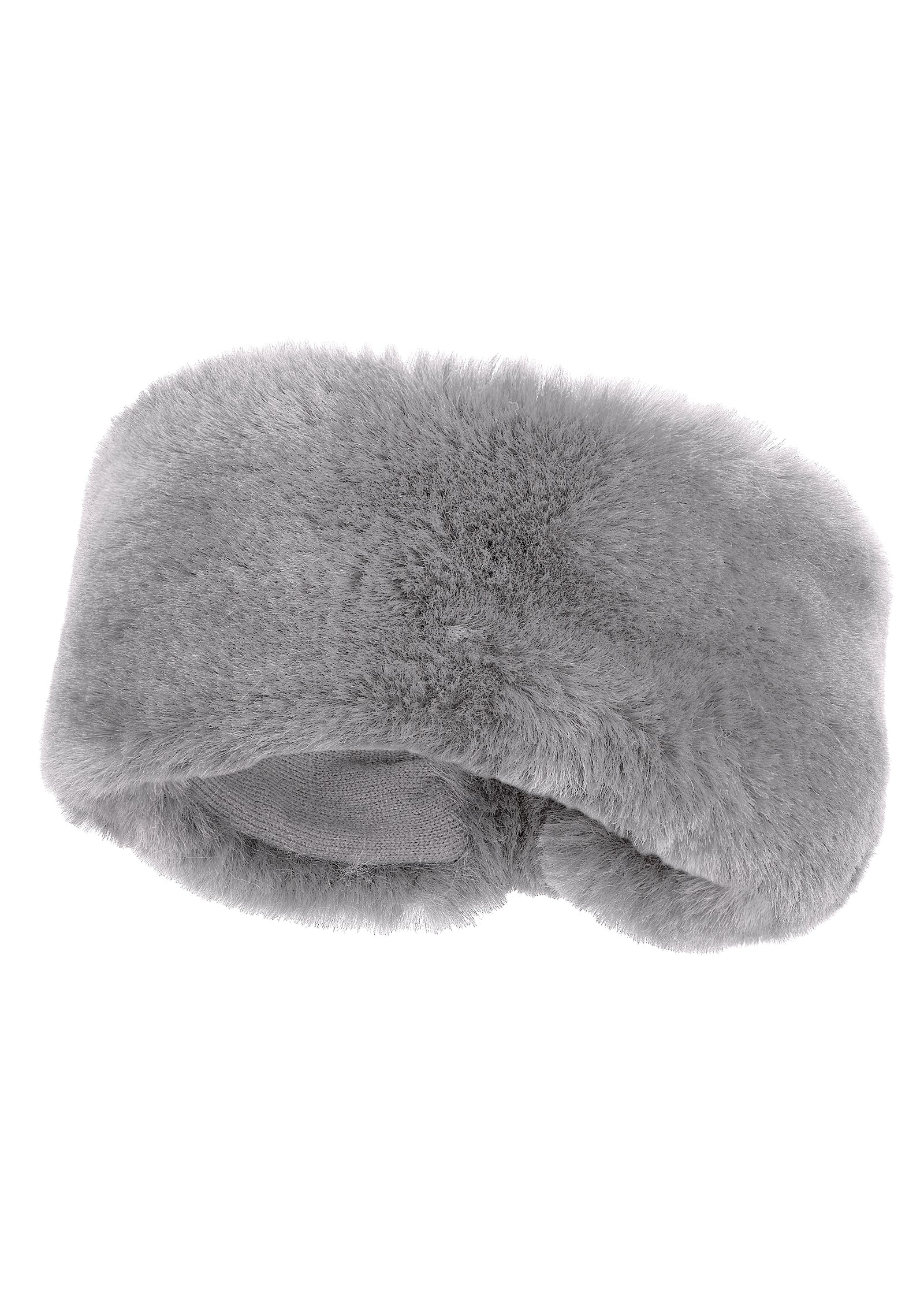 Short Hair Faux Fur Headband in Opal