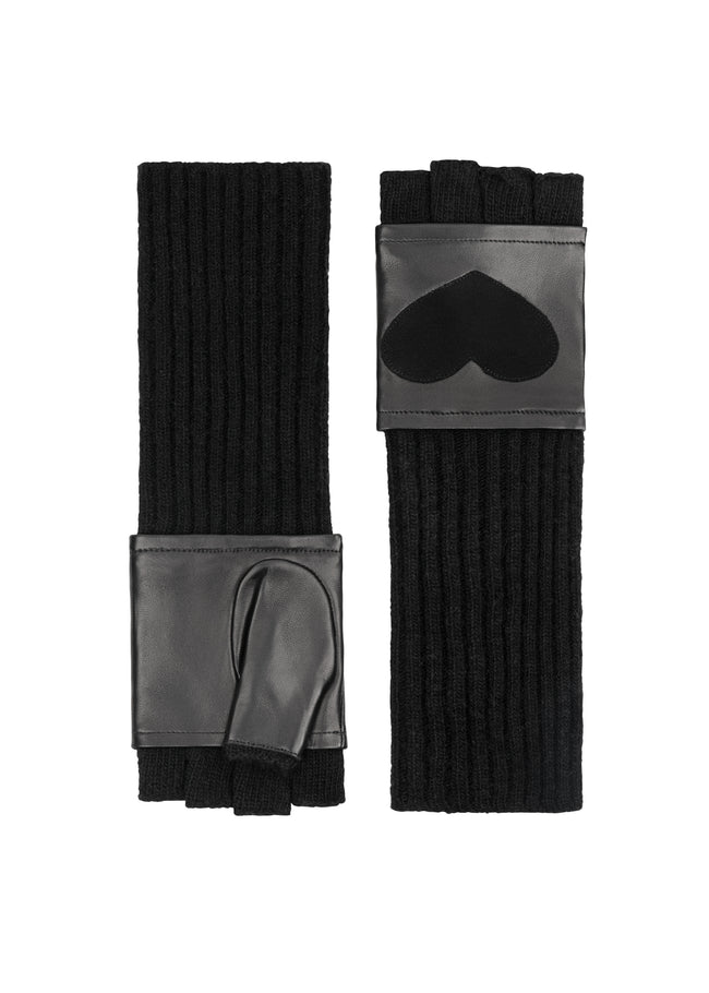 Fingerless Black Heart Glove
