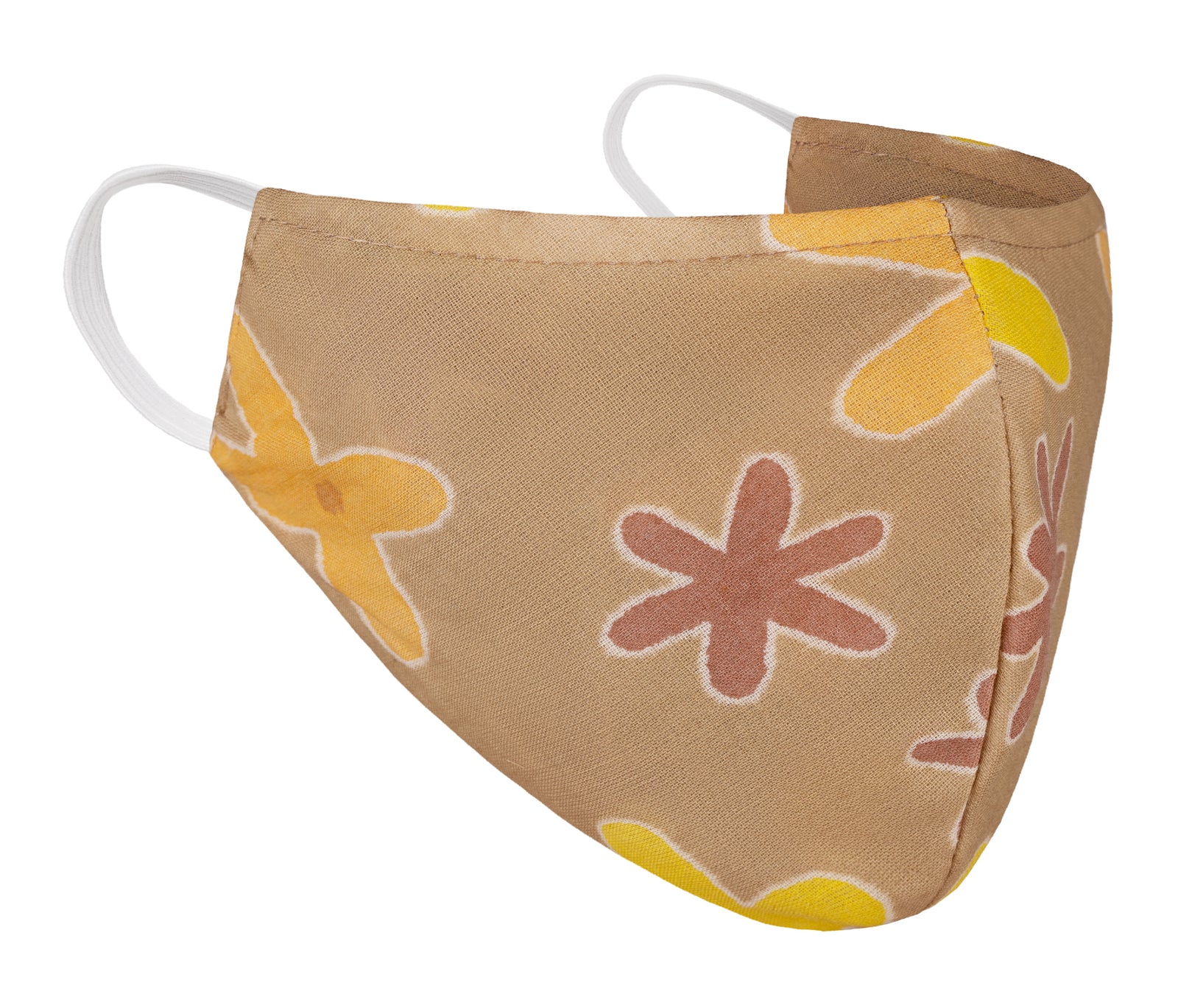 womens beige cotton mask made in USA