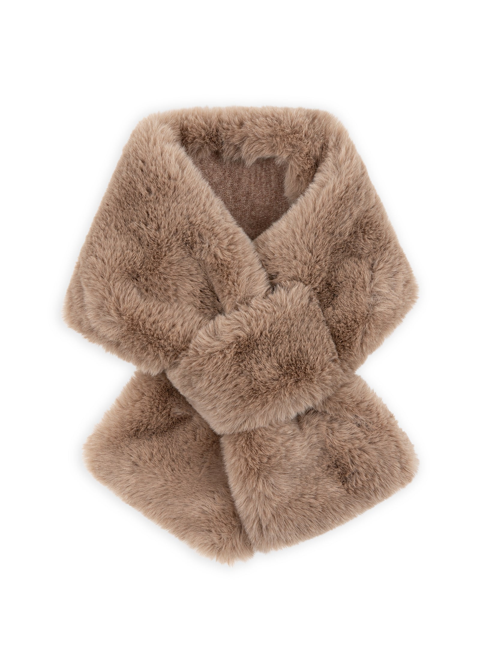 Faux Fur Neck Warmer in Taupe
