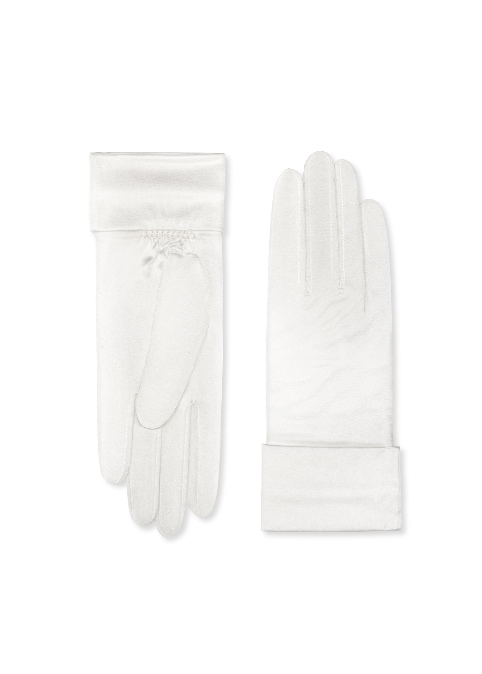 womens diamond silk wrist length glove